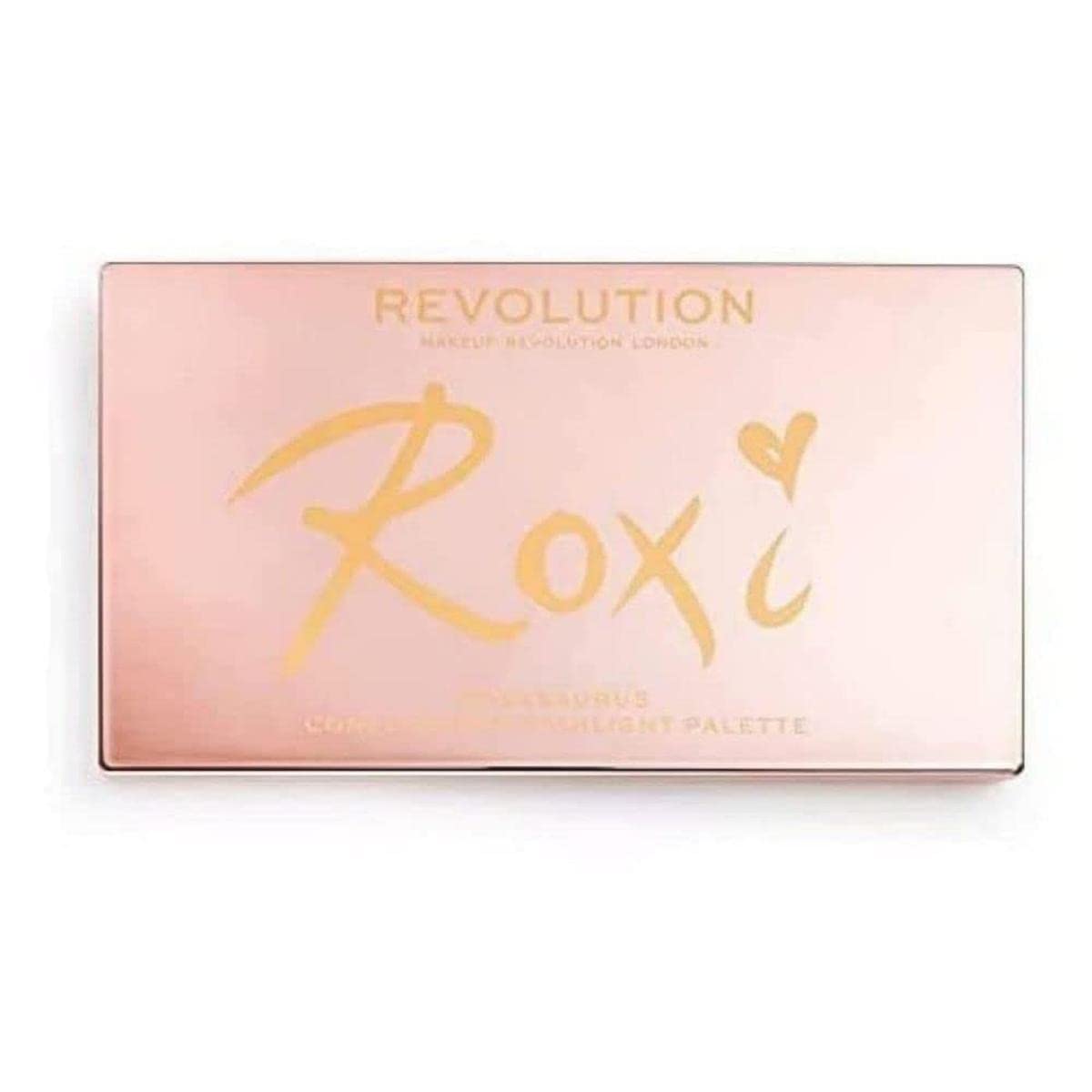 Makeup Revolution X Roxxsaurus Highlighter & Contour Palette, 8 Vegan Shades, Cruelty Free