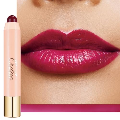 Oulac Magenta Lipstick - Moisturizing Tinted Lip Balm & Creamy Crayon For Dry Lips, Juicy!