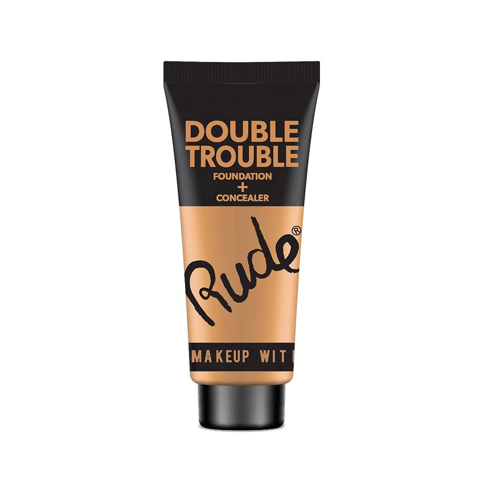 Rude - Double Trouble Foundation + Concealer - Tan