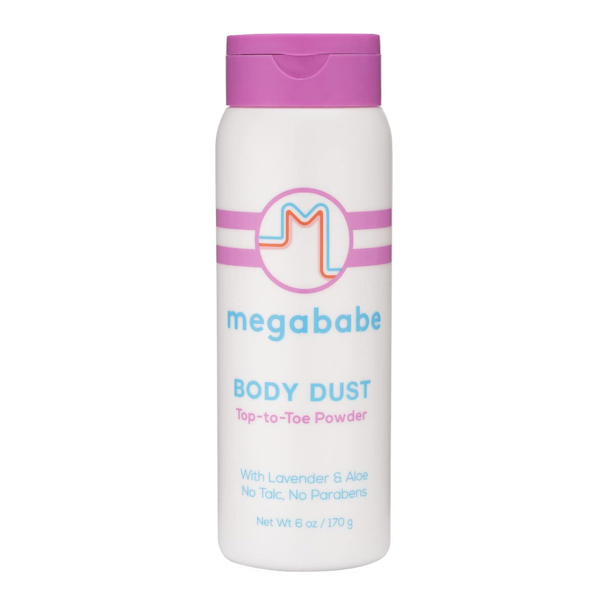 Megababe Talc-Free Body Powder With Lavender & Aloe - 6 Oz Sweat Absorbing Body Dust