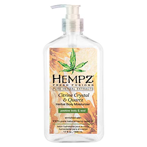 Hempz Fresh fusions citrine crystal  quartz herbal body moisturizer  17 Ounce