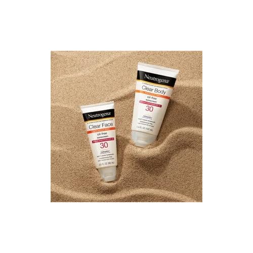 Neutrogena Clear Face Sunscreen Spf 30 - Break-Out Free Liquid-Lotion, 6 Oz (2-Pack)