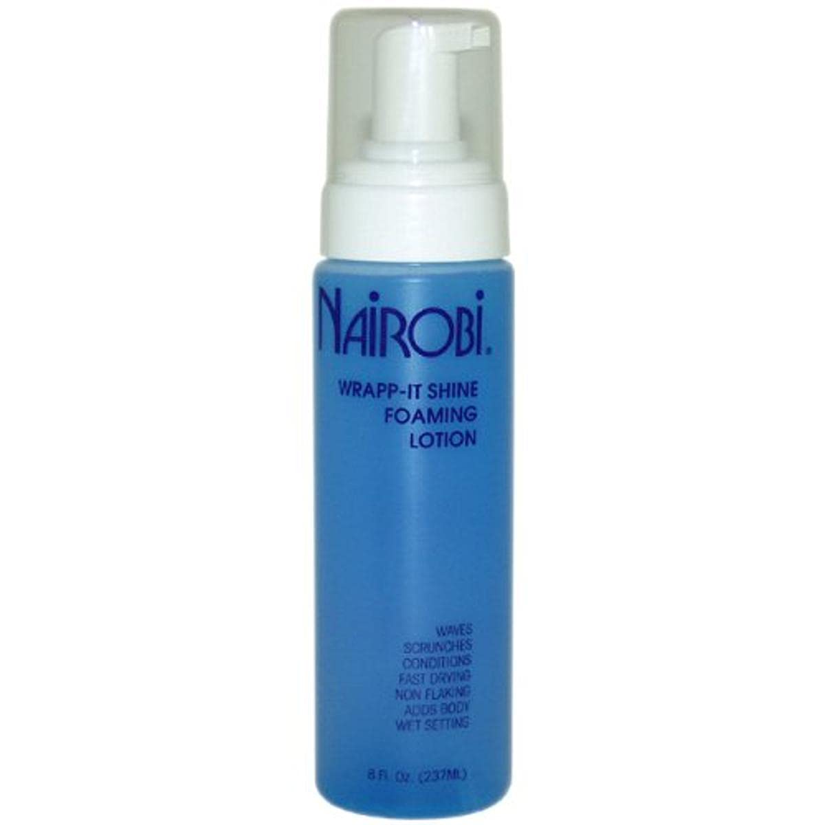 Nairobi Wrapp-It Shine Foaming Lotion - 8 Oz, Blue - For Smooth, Shiny Hair Styling