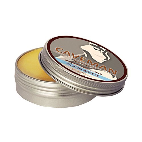 Mancave Caveman Island Breeze Beard Balm - All Natural Leave-In Conditioner & Mustache Wax, 1 Fl Oz