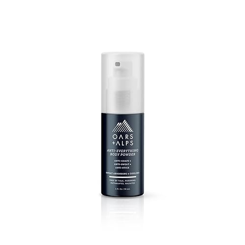 Oars + Alps Anti-Everything Body Powder for Men, Sweat Absorbing, 1 Fl Oz