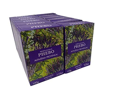 Phebo Creamy Lavender Bar Soap (12 X 100G) - Mediterranian Collection, Provence Scented