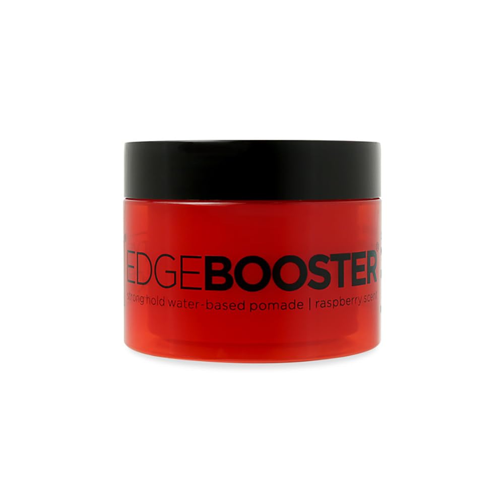 Edge Booster Strong Hold Water-Based Pomade 3.38Oz - Raspberry Scented Hair Styling Product