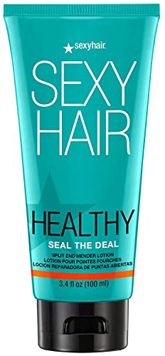 SexyHair Healthy Seal the Deal Split End Mender Lotion  34 Oz  Mends Split Ends  All Hair Types