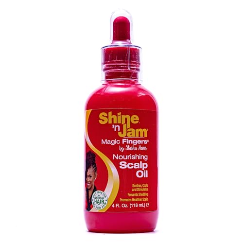 AmPro Shine-n-Jam Magic Fingers Scalp Oil - Nourishing, Moisturizing for Healthy Hair - 4 oz