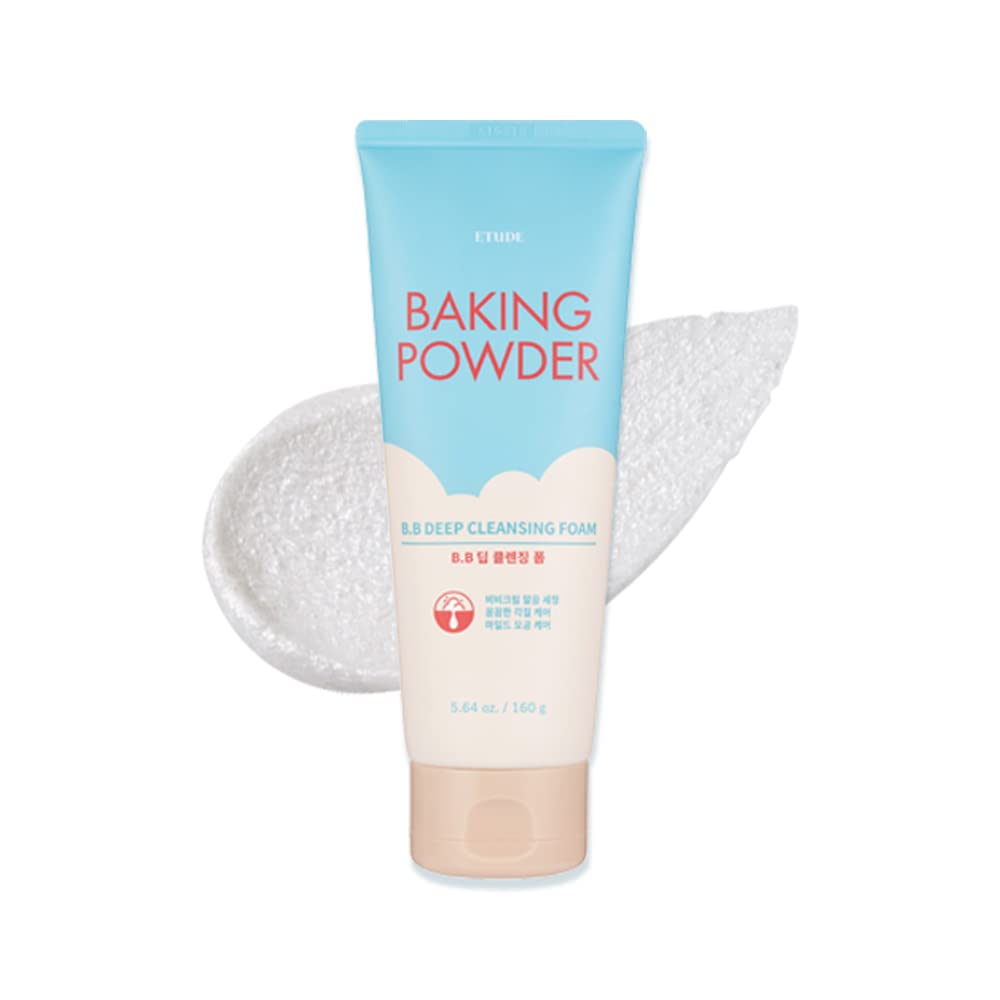 Etude Baking Powder B.B Cleansing Foam 5.4Oz – Deep Clean, Peeling, Kbeauty Skin Care