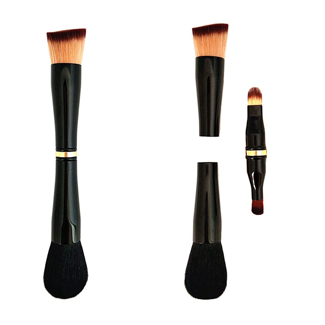 Sinide 4 In 1 Travel Makeup Brushes Set - Portable Eyeshadow, Concealer & Blush Brushes, Black