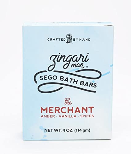 Zingari Man The Gent Bath Soap - Cleansing Facial & Body Soap For Men, 4 Oz Bar