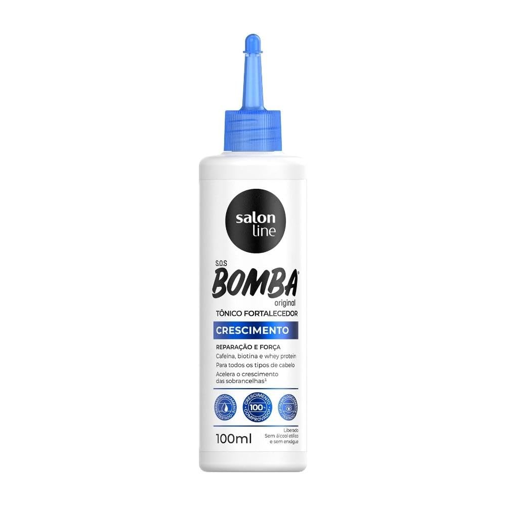 Salon Line Sos Bomba Strengthening Tonic 100Ml For Hair Growth - 3.38 Fl Oz