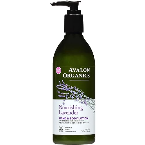 Avalon Organics Nourishing Lavender Hand & Body Lotion, 12 Oz - Light Purple