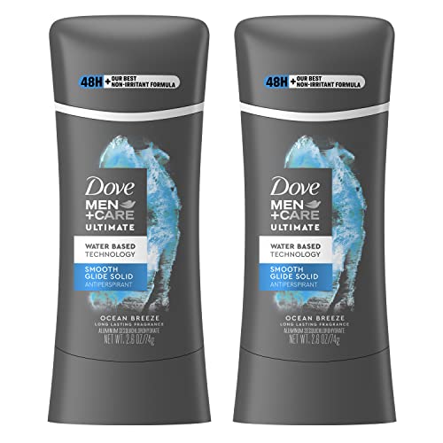 Dove Men + Care Antiperspirant Ocean Breeze, 2 Count, Hydrating Water-Based Deodorant, 2.6