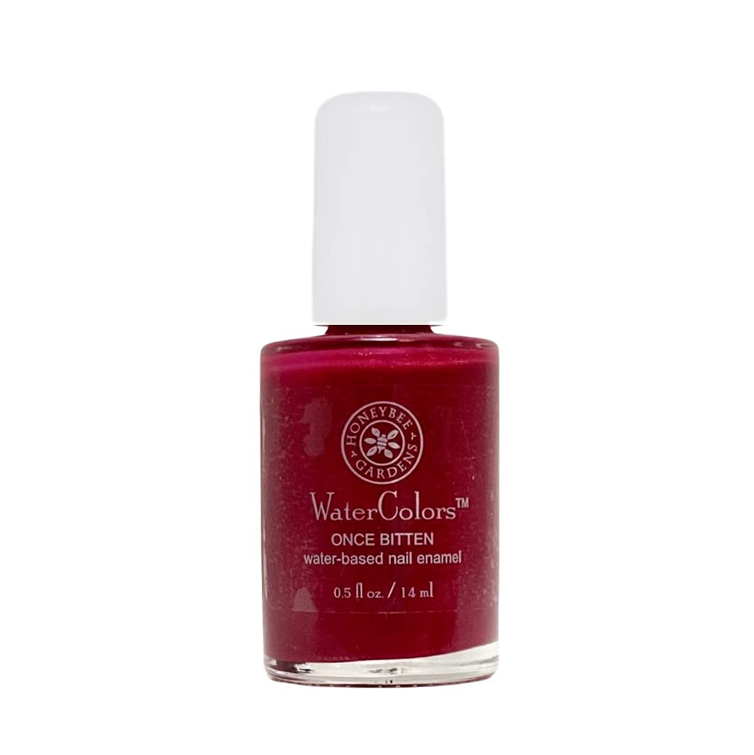 Honeybee Gardens Water-Based Nail Enamel - Eco-Friendly Cranberry Shimmer, 0.5 Fl Oz