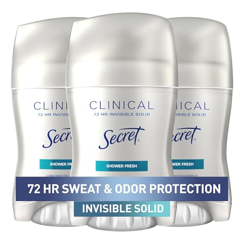 Secret Clinical Strength Antiperspirant Deodorant For Women, 72Hr Sweat Protection, Pack Of 3