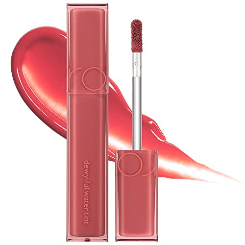 rom&nd DEWYFUL WATER TINT 01 IN CORAL - Glossy, High Pigment, Moisturizing Lip Tint,