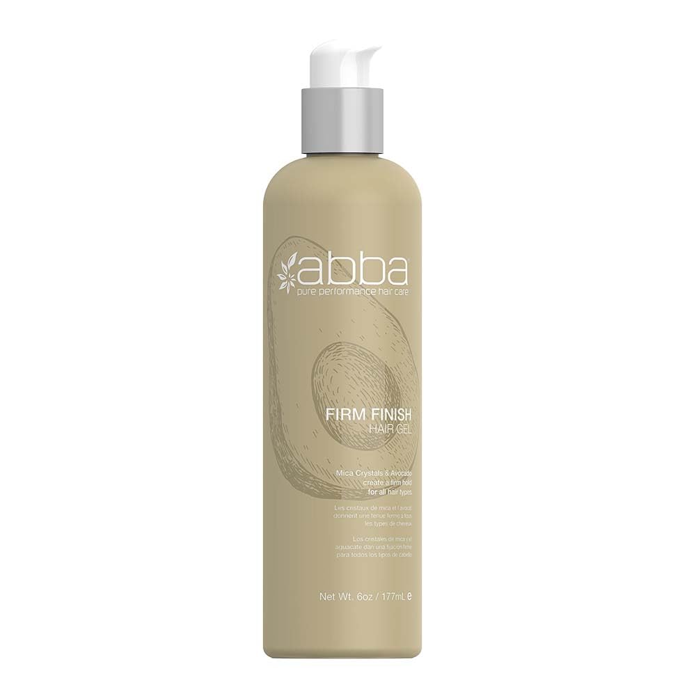 Abba Firm Finish Hair Gel, 6 Oz - Pure & Natural Hair Care For Strong Hold And Shine