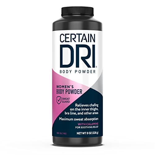 Certain Dri Body Powder For Women, Talc-Free, Maximum Sweat & Odor Control, 8 Oz