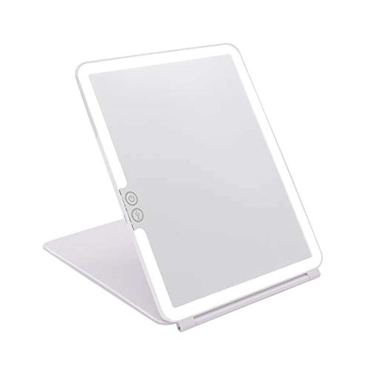 Deweisn Makeup Mirror With 72 Leds, 3 Light Modes, Usb Rechargeable, Portable & Dimmable White