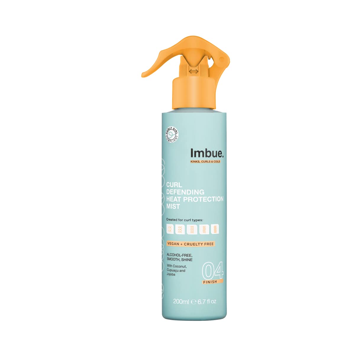 Imbue Heat Protection Spray For Curly Hair - Vegan, Anti-Frizz, Thermal Protection, 200 Ml