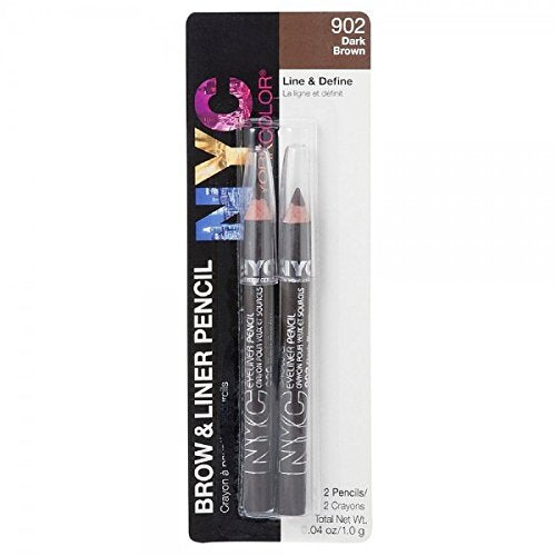 Nyc Brow And Liner Pencil Set - Dark Brown, 1 Count For Perfect Brows And Liner