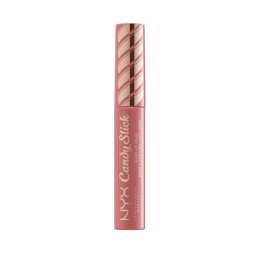 NYX PROFESSIONAL MAKEUP Candy Slick Glowy Lip Gloss - Sugarcoated Kissed, Peachy Nude, 1 Count