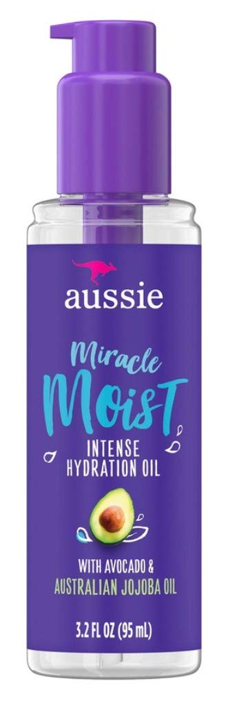 Aussie Miracle Moist Intense Hydration Oil 3.2 Ounce Jojoba (95ml) (3 Pack)