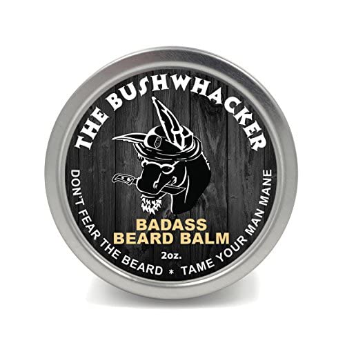 Badass Beard Care Beard Balm - The Bushwhacker, 2 Oz - All Natural, Softens & Promotes Growth