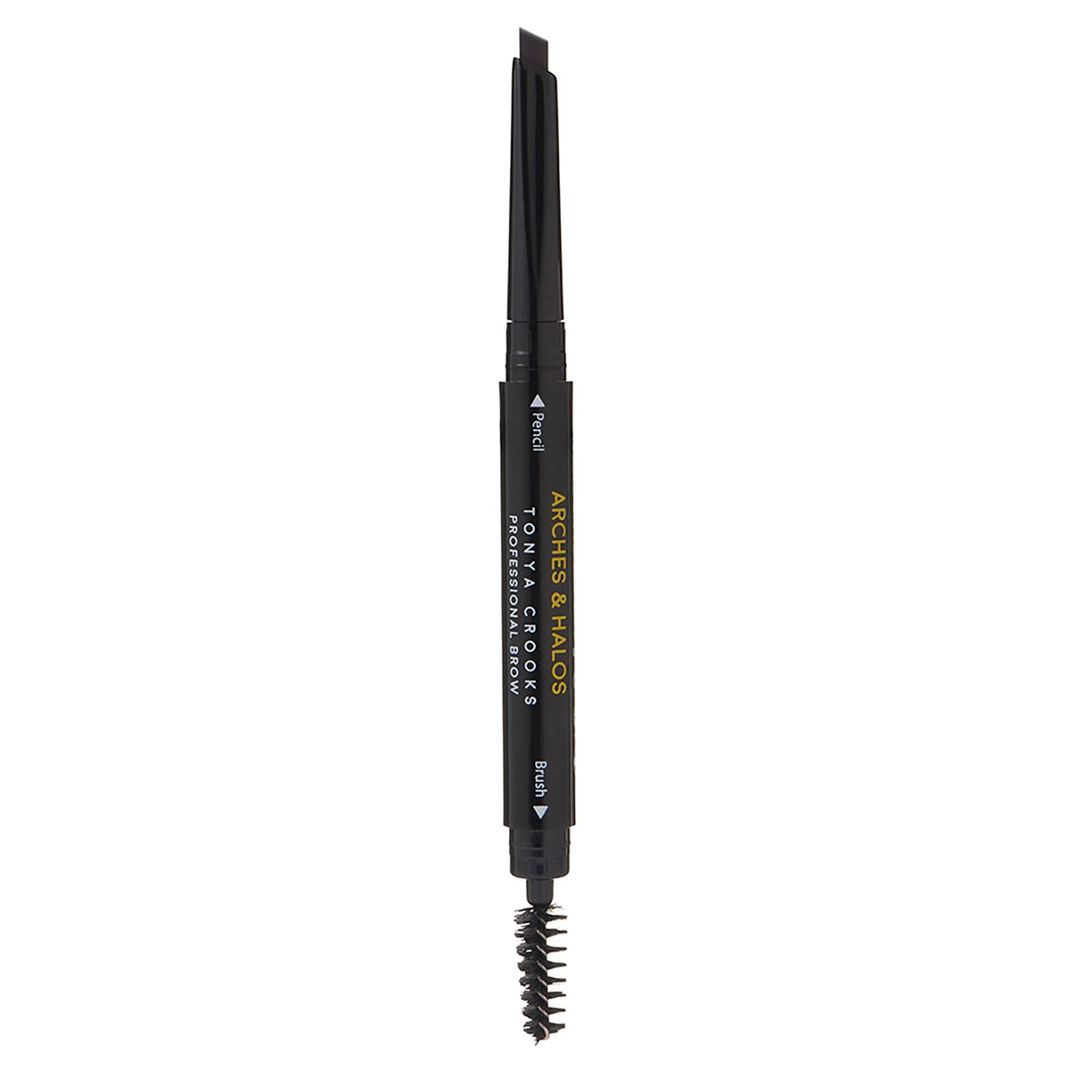 Arches & Halos Espresso Angled Brow Shading Pencil With Spoolie - Buildable, Easy Blend