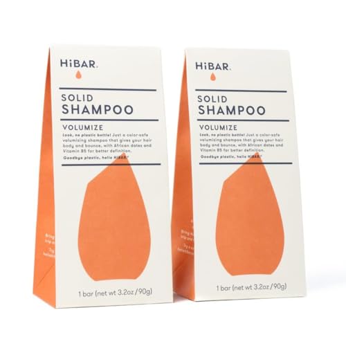 Hibar Volumize Shampoo Bar 2-Pack For Fine Hair, Vegan, Travel-Friendly, 3.2 Oz