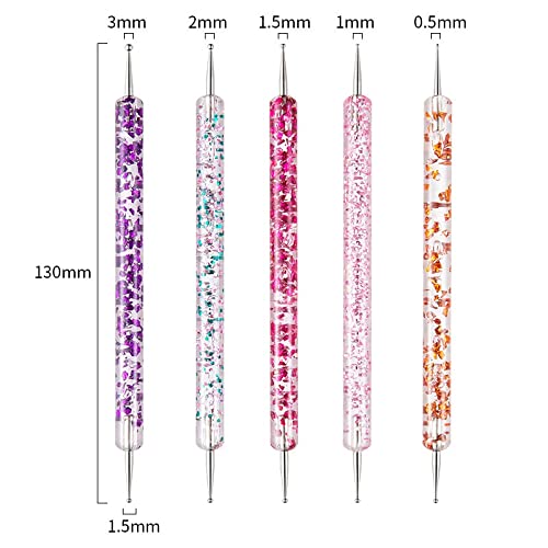 Artdone 31pcs Nail Art Brushes & Tool Set, Dotting Tools, Dust Brush, Striping Brushes & Drawing Pen for Gel Polish Design