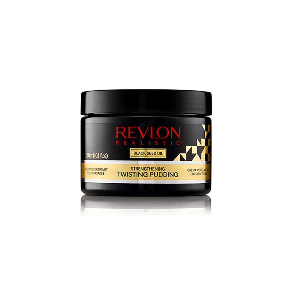 Revlon Realistic Black Seed Oil Twisting Pudding, 10.1 Oz - Strengthening Hair Cream