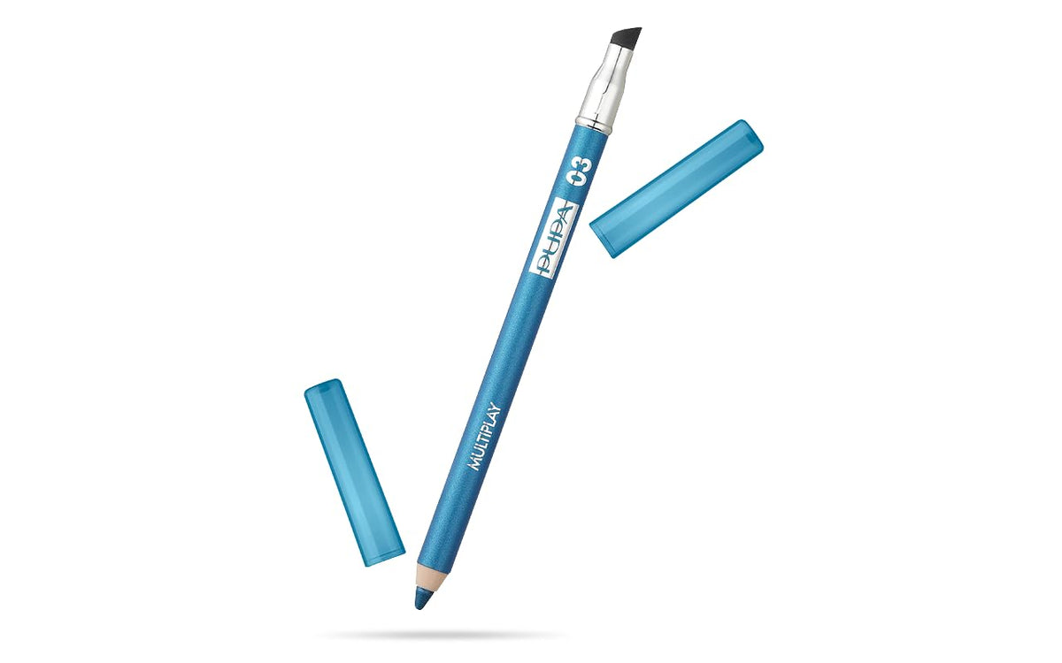 Pupa Milano Multiplay Eye Pencil - Creamy Eyeliner, 03 Pearly Sky, 0.04 Oz, Long