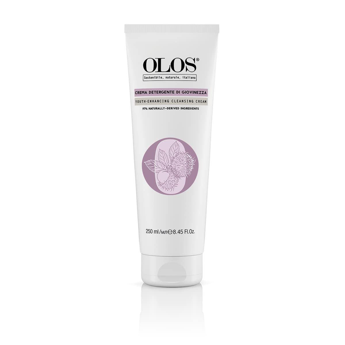 OLOS Youth-Enhancing Cleansing Cream 8.4 oz - Facial Cleanser & Makeup Remover for Sensitive Skin