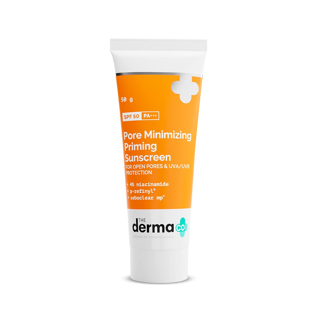 The Derma Co Pore Minimizing Sunscreen Spf 50 | Matte Finish, Reduces Pores & Oil, 1.76