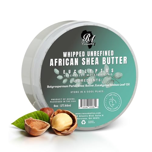 Ra Cosmetics 100% Natural Whipped African Shea Butter 6 Oz Unscented Skin Moisturizer