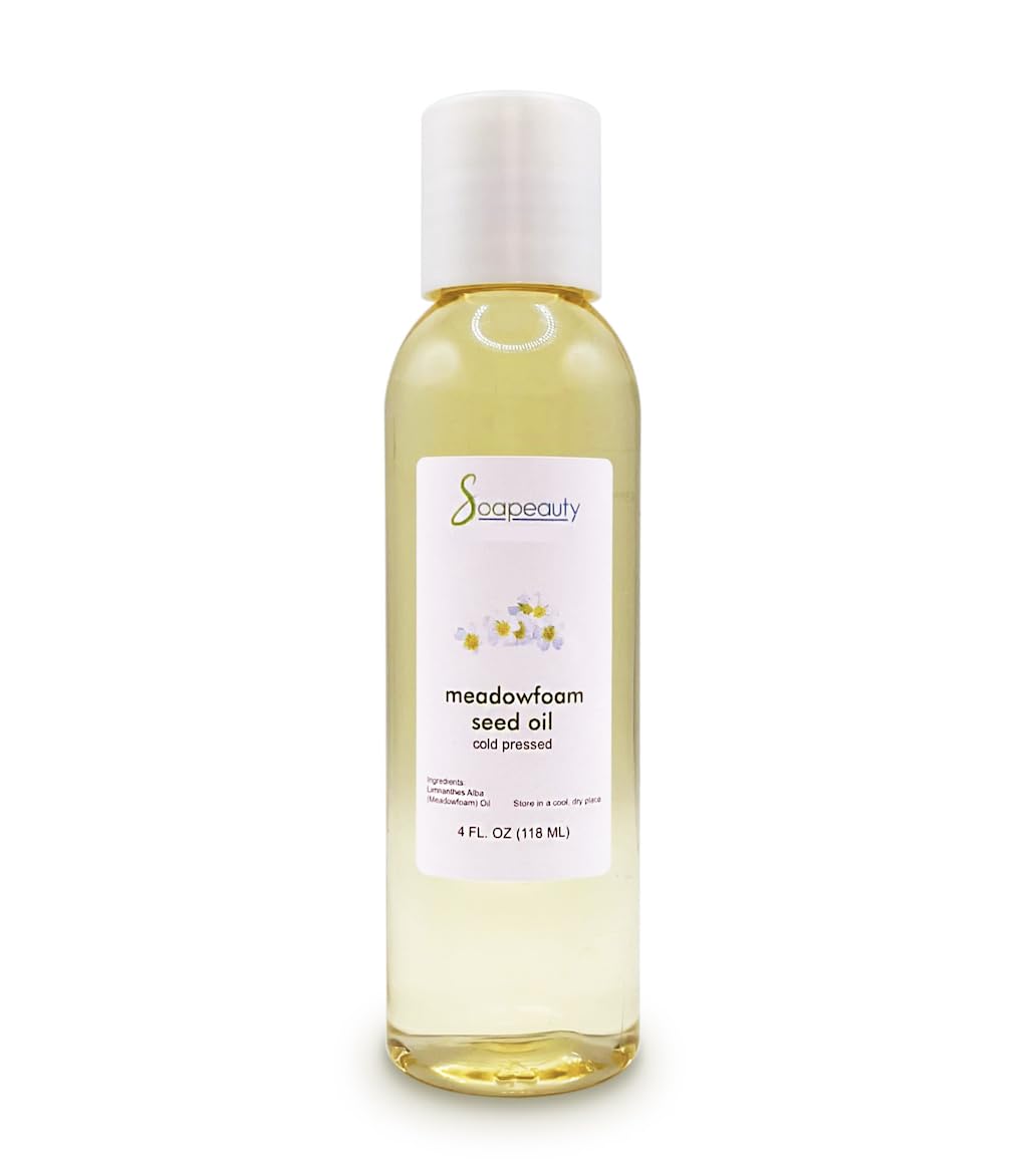 Soapeauty Meadowfoam Seed Oil 100% Pure Cold Pressed | Moisturizer for Face & Hair | 4 Fl Oz