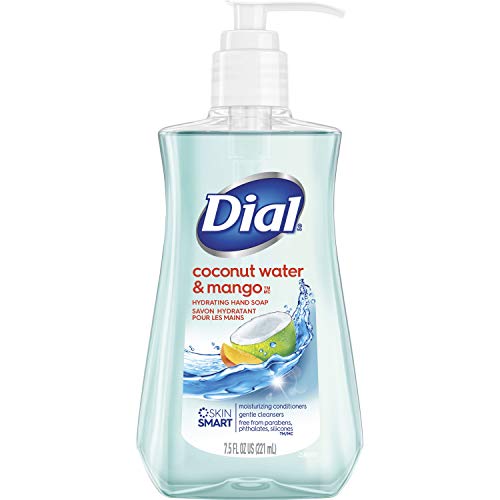 Dial Liquid Hand Soap, Coconut Water & Mango, 7.5 Ounce - Moisturizing & Refreshing Formula