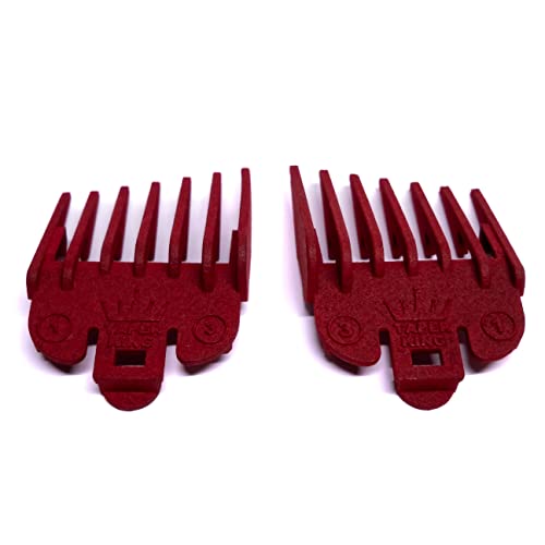 Taper King Hair Clipper Guide Comb Set - Ruby (#1 To #3) For Wahl/Conair Clippers