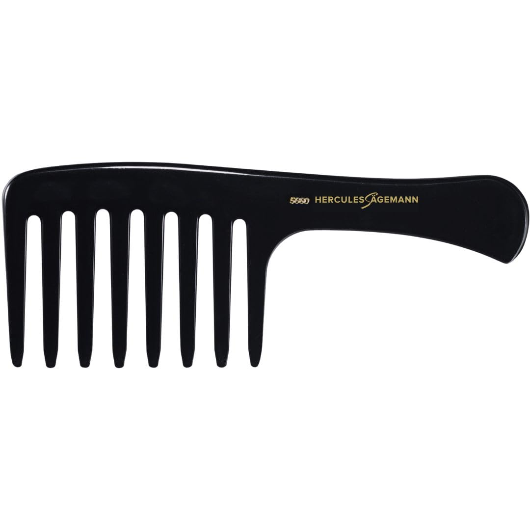 Hercules Sägemann Magic Star Comb - 9 Inch Black Rubber Hair Comb, 1 Count