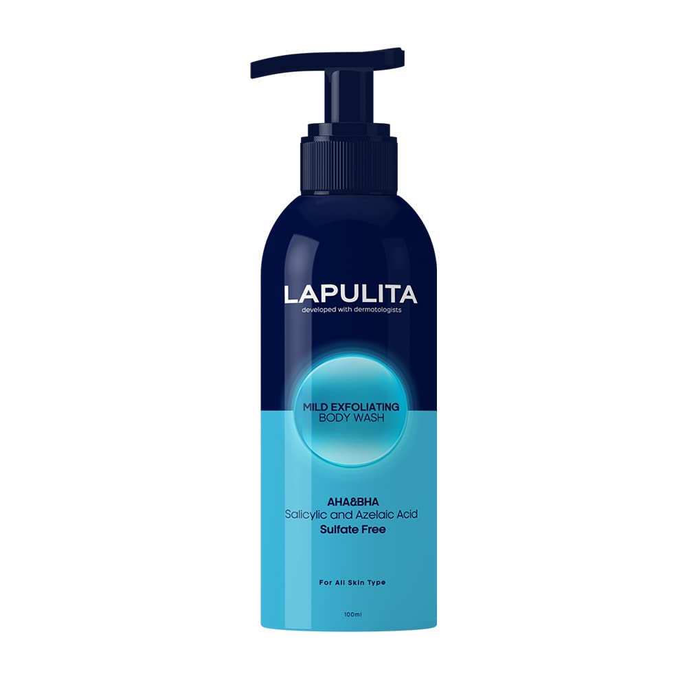 Lapulita Body Acne Shower Gel - All-Natural Exfoliating Treatment For Acne, 150 Ml