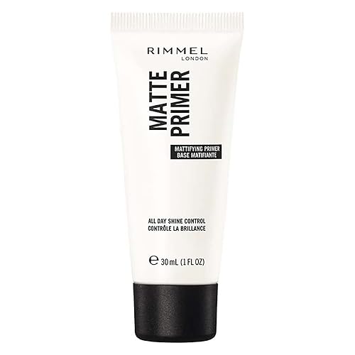 Rimmel Lasting Matte Primer - 30 Ml, Beige, Long-Lasting Makeup Base For Oily Skin