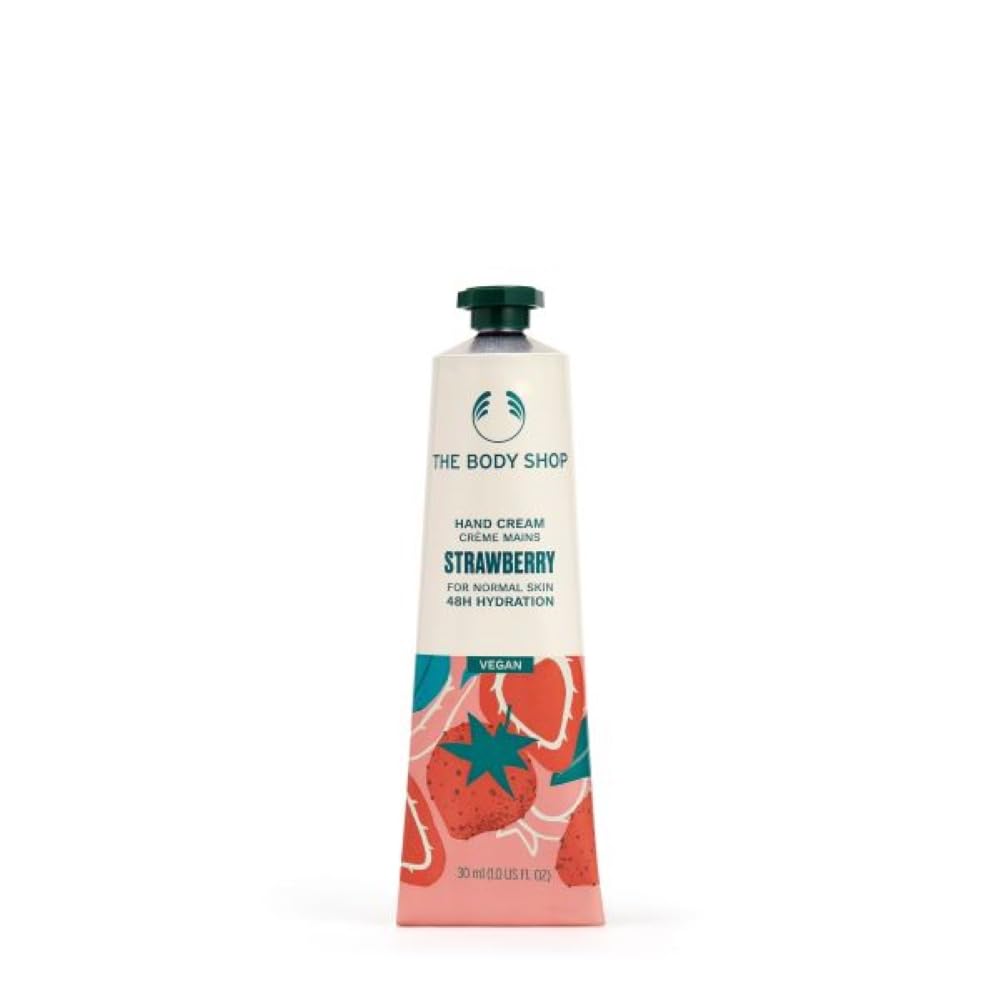 The Body Shop Strawberry Hand Cream – Vegan, 1 Fl Oz For Normal Skin