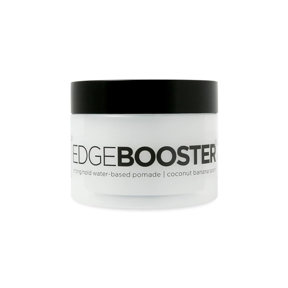 Edge Booster Strong Hold Water-Based Pomade 3.38Oz - Coconut Banana Scented Styling Cream