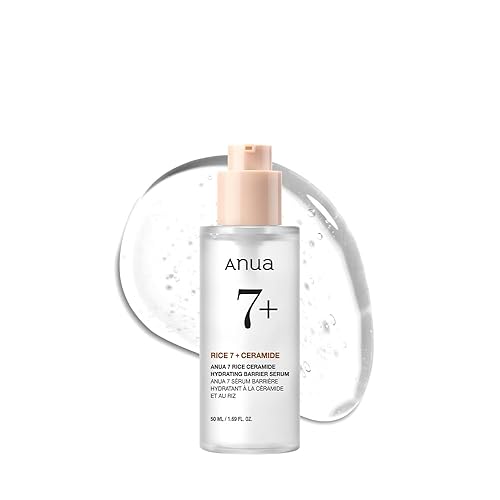 Anua Rice Ceramide 7 Hydrating Serum, Brightening & Moisturizing, Fragrance-Free, 50Ml