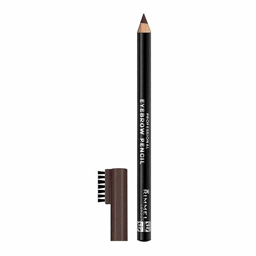 Rimmel Professional Eyebrow Pencil, Dark Brown - Pack Of 2, Long-Lasting & Easy To Apply