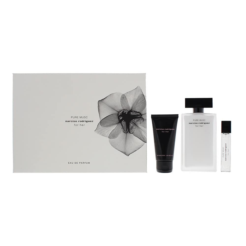 Narciso Rodriguez Pure Musc Women'S Gift Set - 3.4Oz Eau De Parfum, 1.6Oz Lotion,