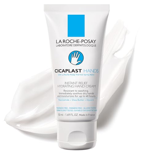 La Roche-Posay Cicaplast Hand Cream, Moisturizing Shea Butter For Dry Cracked Hands, 1.7 Fl Oz